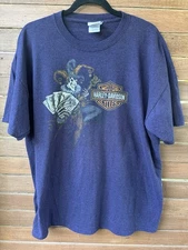 Harley Davidson Joker BOISE ID Purplish Blue T-Shirt Men’s Size XL High Desert