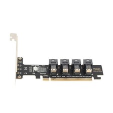 PCIE to U.2 Adapter Card, PCIE X16 to 4 Port U.2 NVME SFF-8643/8639 Expansion...