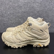 Merrell Men's Moab 3 Mid Hiking Boot Size 12 Yellow Reed Waterproof Outdoor Shoe