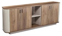 Sideboard BüRoschrank Anrichte Beistellschrank Beige Braun Arbeitszimmer