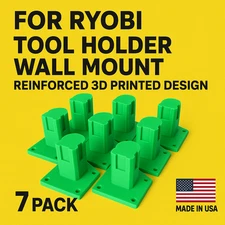 7 Pack Ryobi Tool Holder/Mount/Hanger 18V Tools Made In USA  HEAVY DUTY