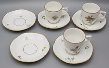 Rosenthal Sanssouci 3x Mokka- Espressotassen & 5x Unterteller handbemalt Blumen