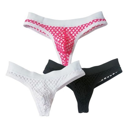 Stylische G String Unterwäsche für Herren mit atmungsaktivem Netz und Hohlbeut