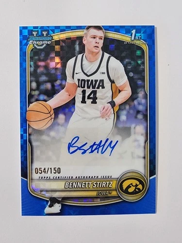 New Listing2025-26 Bowman Basketball - Bennett Stirtz Auto BLUE X-FRACTOR /150 #CPA-BI