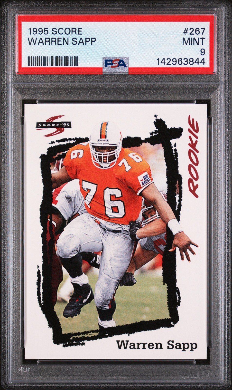 1995 SCORE #267 WARREN SAPP ROOKIE RC PSA 9