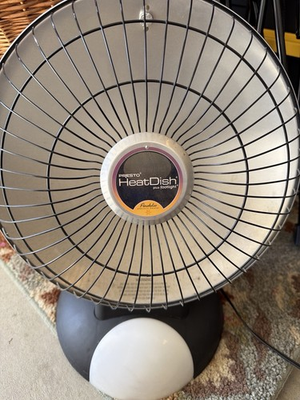 #ad Presto HeatDish Plus Footlight Portable Radiant Space Heater Black Silver $27.00