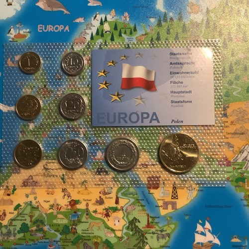 Kursmünzensatz Polen Mit 2 Zloty Münze 25 Jahre Pontifikat Johannes Paul II