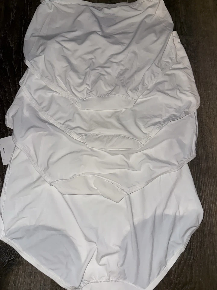 Warners ~ Womens Brief Underwear Panties Nylon Smooth Over High Waist 4-Pair ~ L - Image 4 of 4