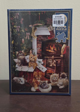 Cobble Hill Winter Christmas 500 pc Puzzle "Christmas Kittens" NIB