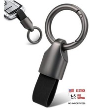Car Key Chain Ring Clip, Small Key Fob Accessory with Keyrings Zinc Alloy Black