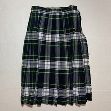 Kinloch Anderson Scottish Tartan Plaid Wool Kilt Skirt Pleated Vtg Size 10 EUC