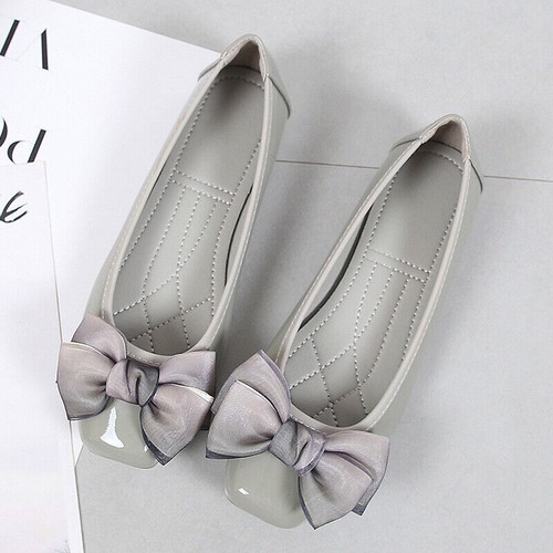 Womens Flat Shoes Bowtie Soft Bottom Loafers Casual Flat Boat Shoes Ballet Comfy - Picture 8 of 20