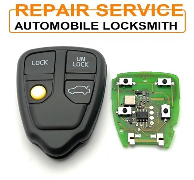 Reparatur Service für Volvo S40 V40 S70 C70 V70 S80 4 Tasten Fernbedienung Schlüsselanhänger Refurb