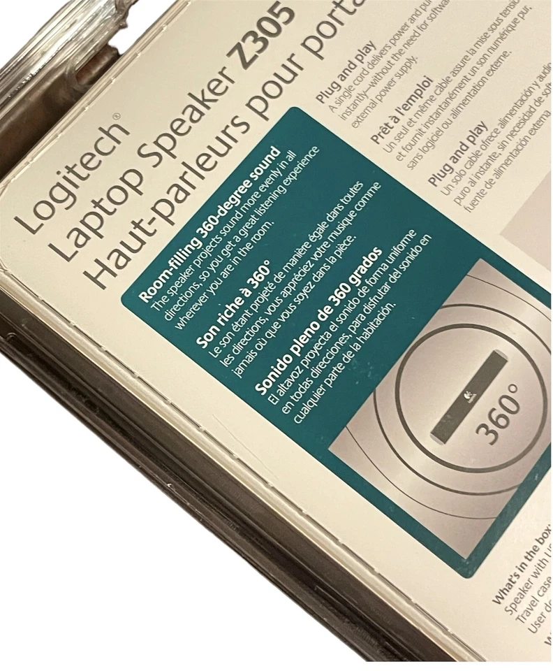 Logitech Z305 Laptop Lautsprecher Stereo USB Bar kabelgebunden NEU werkseitig versiegelt - Bild 3 von 4
