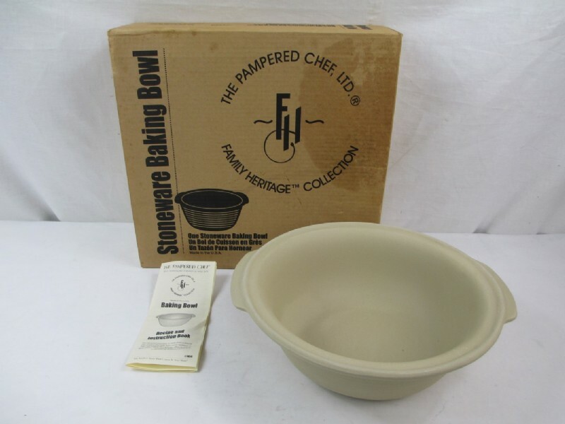 Pampered Chef Stoneware Baking Bowl eBay