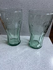 Set di 2 bicchieri in vetro Coca Cola Green Bell da bere 6" 