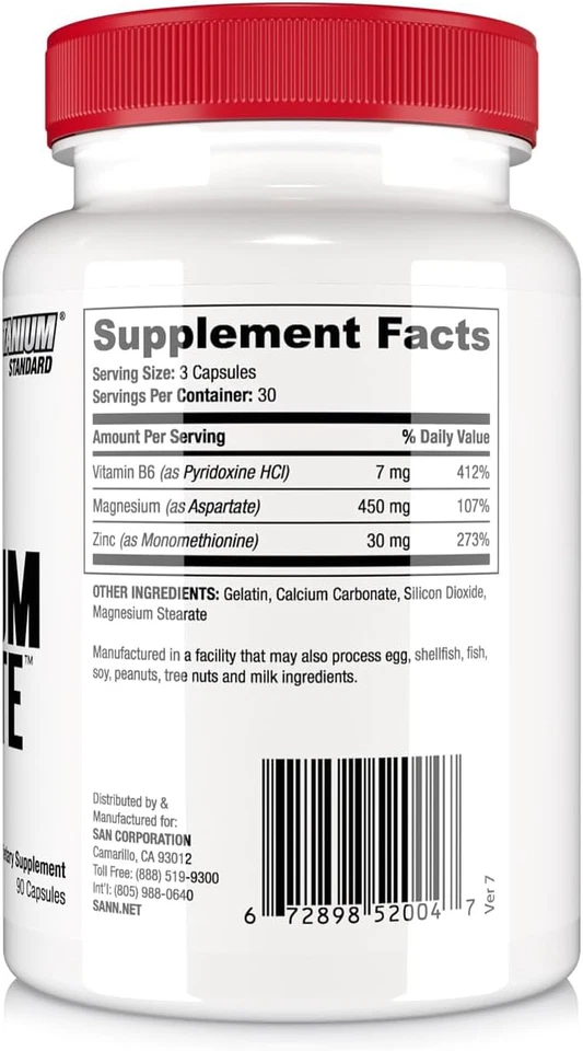 Nutrición Zinc Magnesio Aspartato - Complejo Mineral Esencial para Apoyar el Sueño Foto 4 de 4