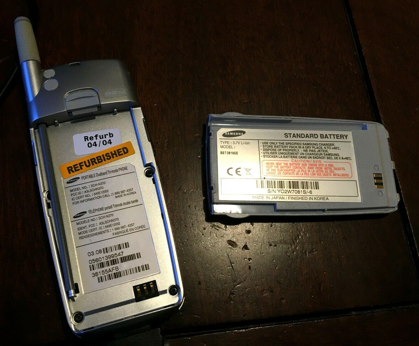 Samsung schn370 Dual band Cell Phone TriMode Digital Wireless 1 owner Grade B eBay