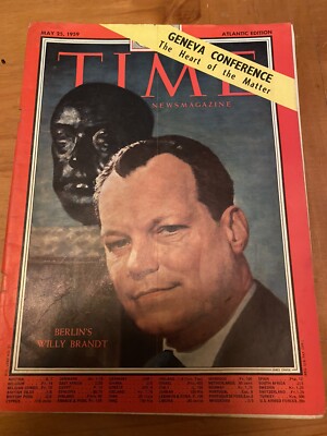 Time Magazine 1959 Willy Brandt Germany Berlin Geneva Vintage Adverts Pepsi 7Up
