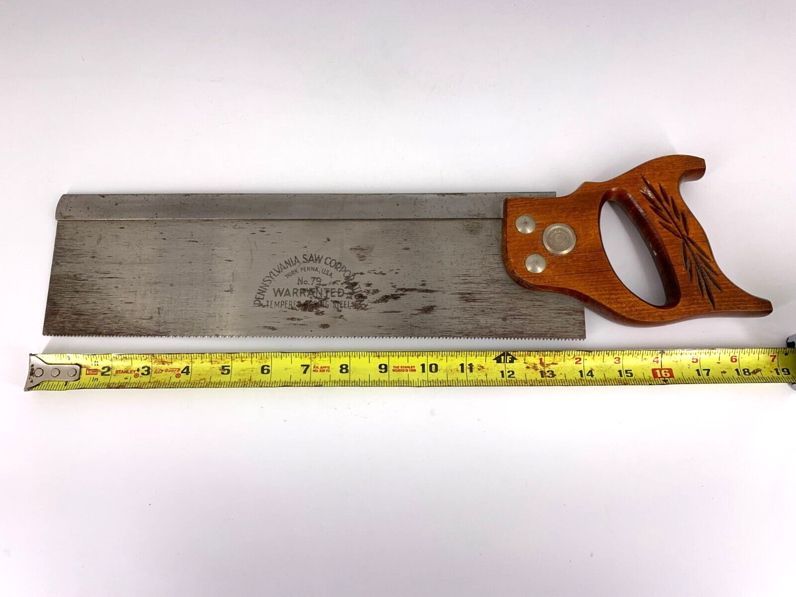 Pennsylvania Saw Corportation No. 79 Box Saw 14" Blade Tempered Steel