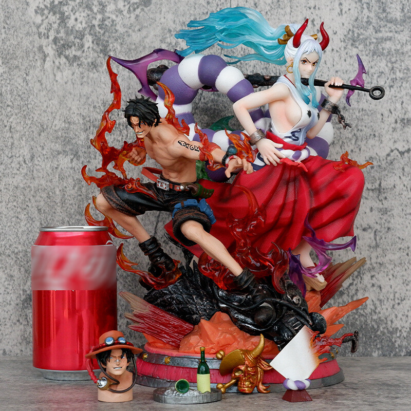 Anime One Piece Portgas·D· Ace & Yamato Action Figure