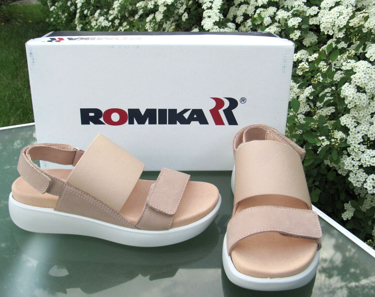 Женские сандалии ROMIKA Womens 6.5 US Leather Touch-Застегивающиеся ремешки на подушечках из натуральной кожи