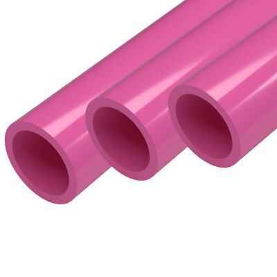 1'' Sch 40 Furniture Grade PVC Pipe, 40''L, Pink (3-PK), FORMUFIT - Made in USA