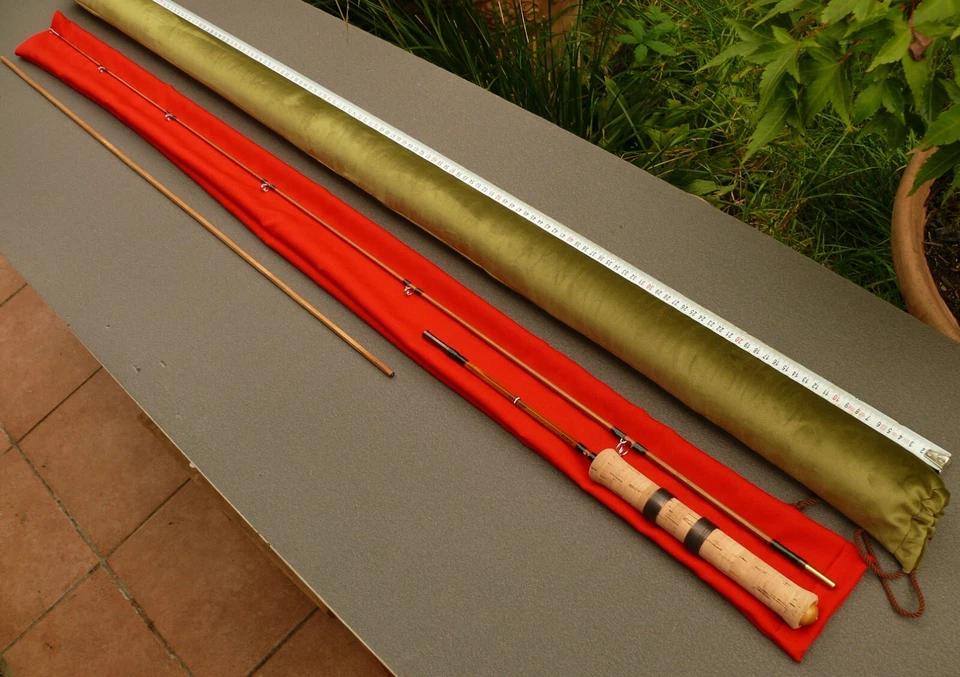 Canne à pêche Lancer mouche Bambou Refendu spinning Fly rod fishing cane bamboo - Immagine 3 di 4