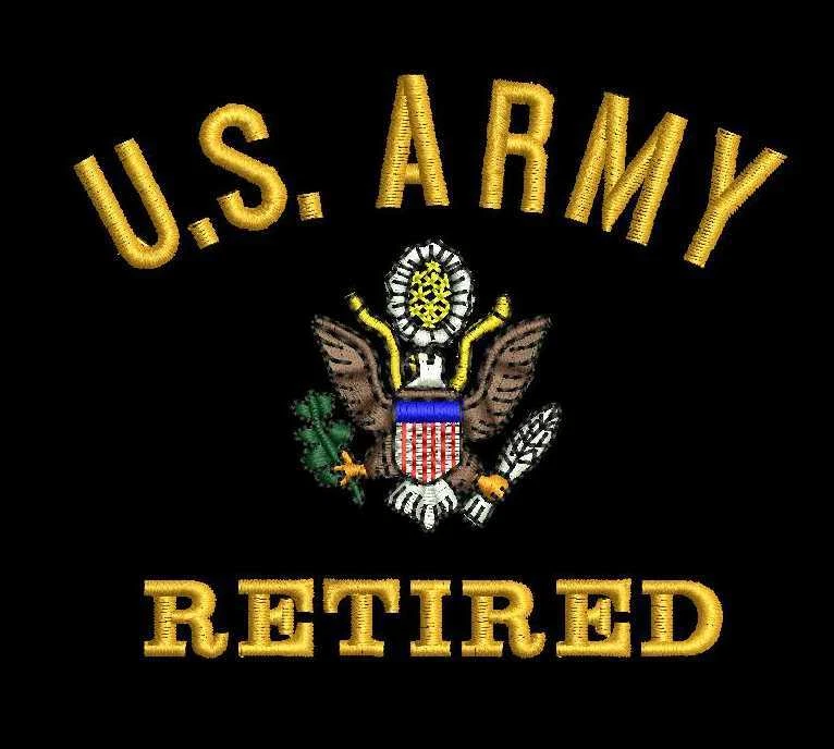 US ARMY EMBROIDERED POLO SHIRT ARMY VETERAN RETIRED Military Embroidery