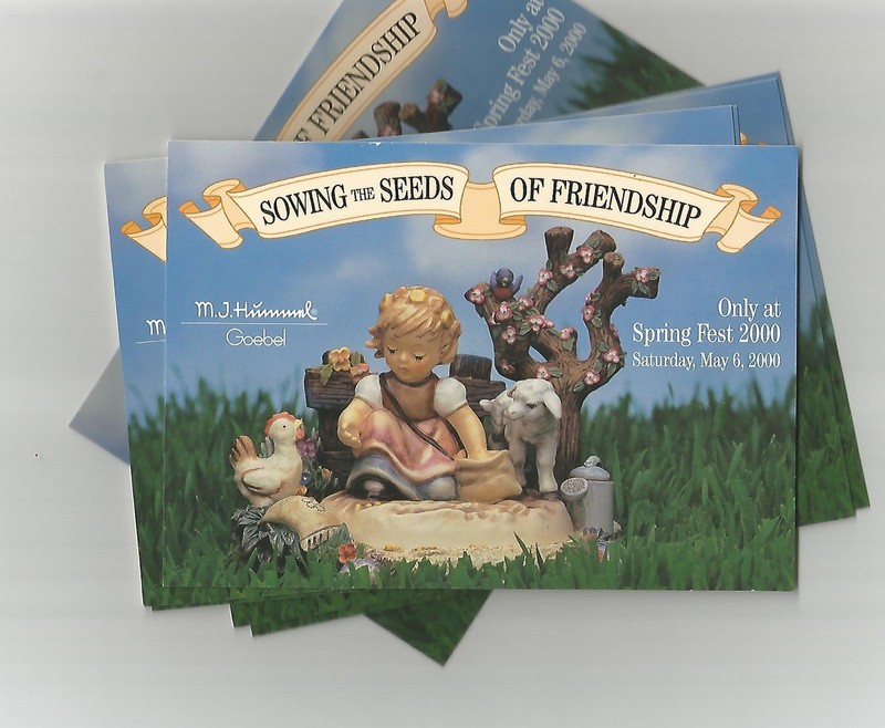 Three 3 M. I. Hummel Sowing the Seeds of Friendship Postcards PROMO post cards