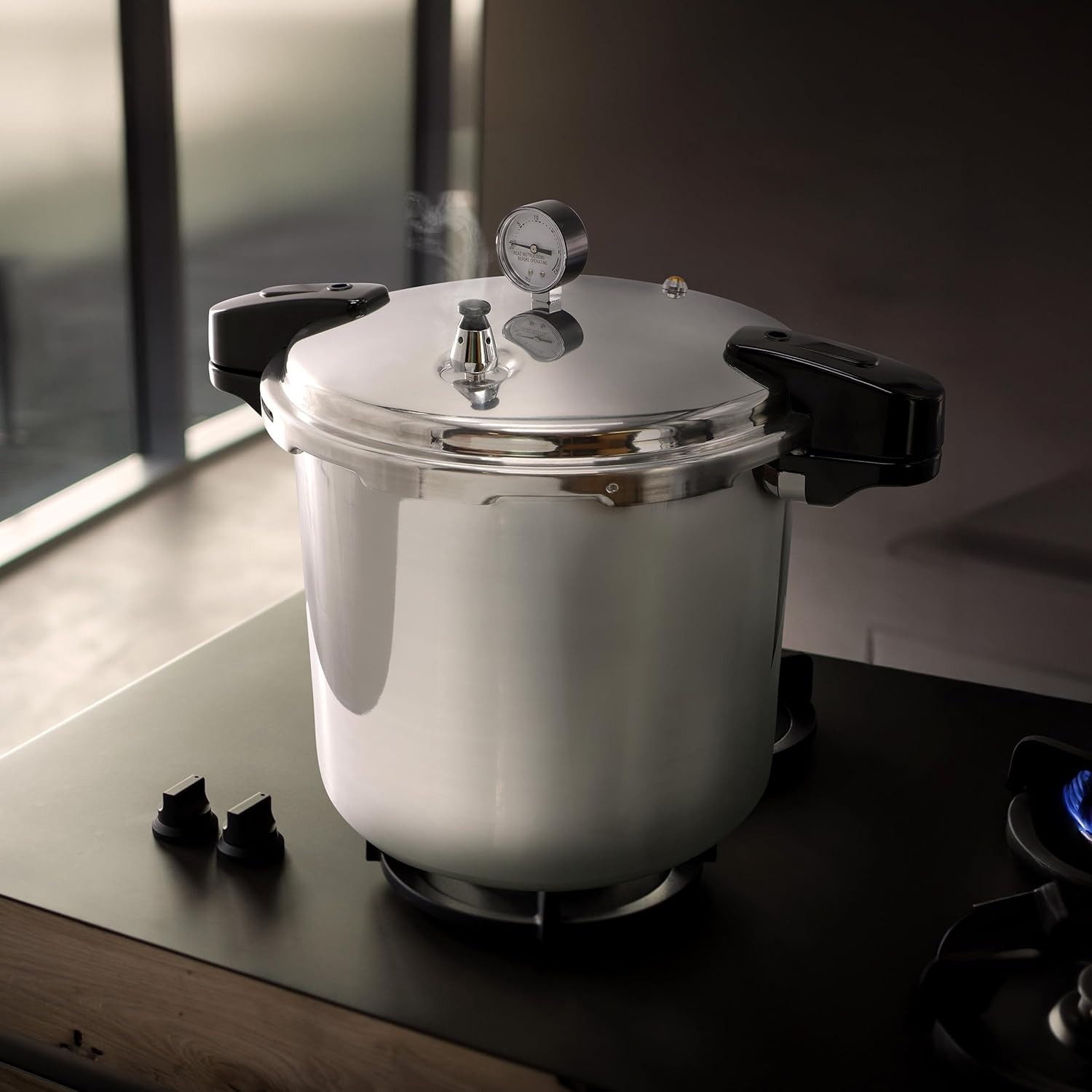 24 Quart Large Capacity Aluminum Stovetop Pressure Cooker/Canner for Induction a