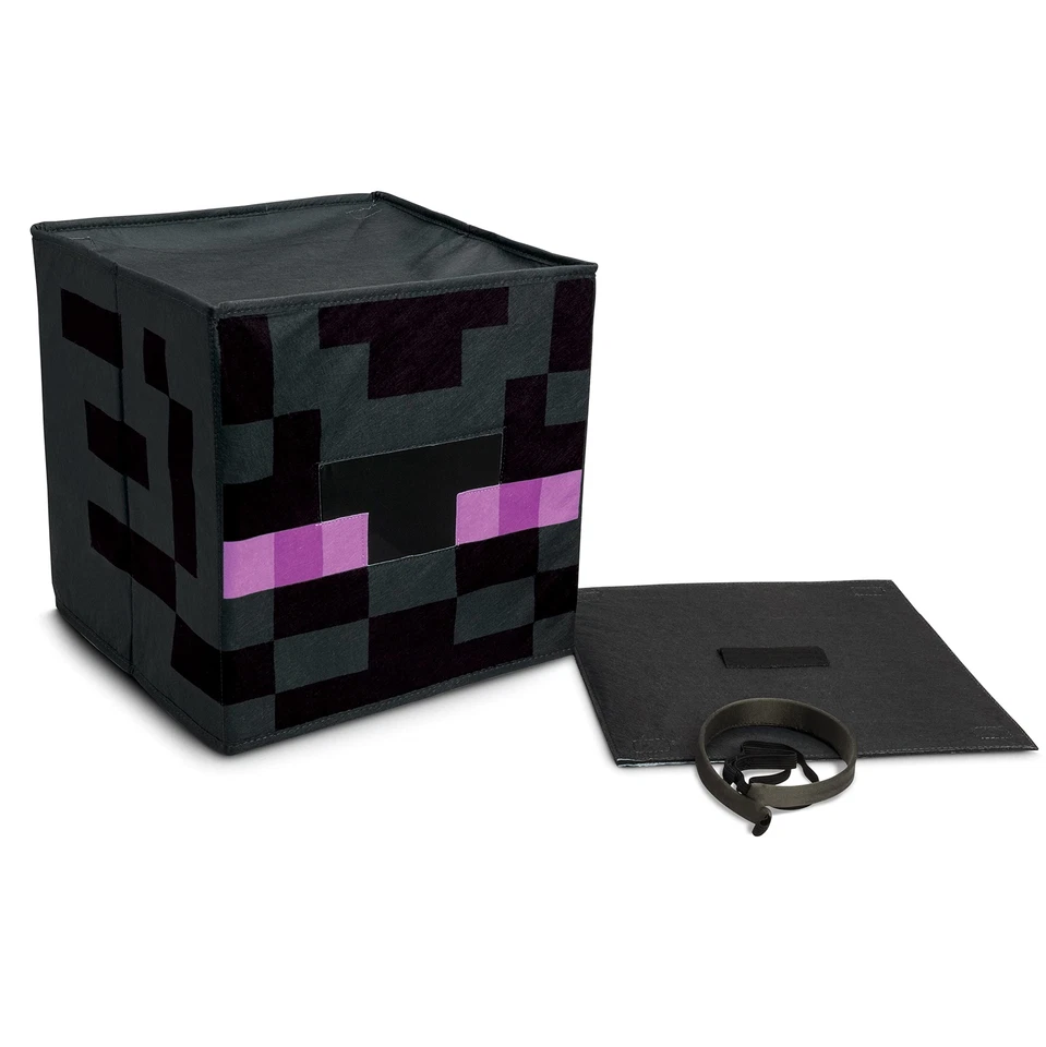 Enderman Block Head Minecraft Costume Accessory Kids Mask Officially Licensed - Image 4 of 4