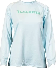 BLACKFISH Women's CoolTech UPF Guide Long Sleeve Shirt Aqua Medium
