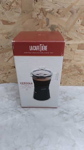 La Cafetière Verona Glass Espresso Maker, Black, 6 Cup, Gift Boxed - Picture 2 of 11
