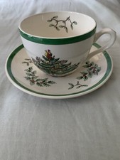 Spode England Christmas Tree Coffee Tea Cup and Saucer Set