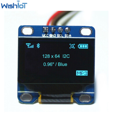 128x64 OLED Screen I2C White/Blue/Yellow 0.96