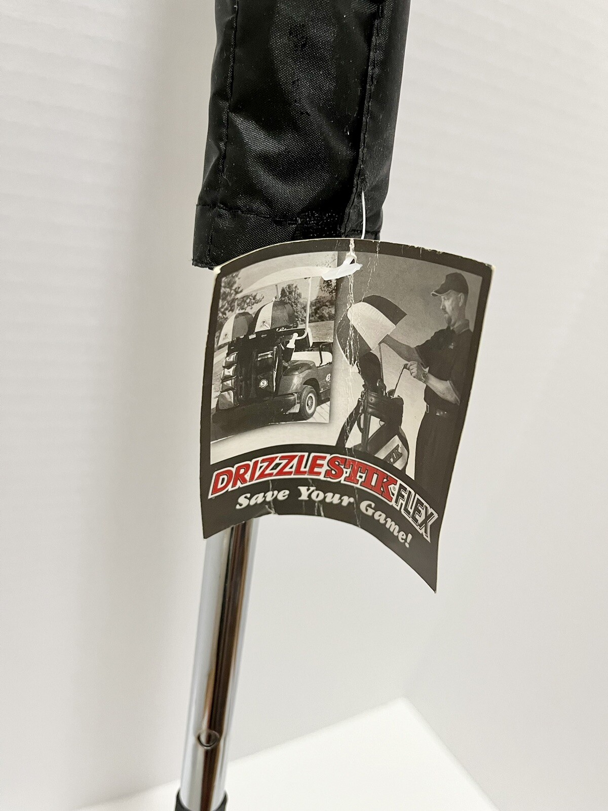 Drizzle Stik Golf Club Umbrella For Bag Rain Cover Flex Black White