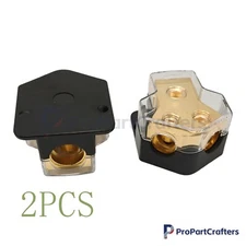 Amp power splitter 0-4GA input 4-8GA output for car audio systems