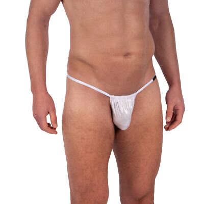 Manstore mens underwear thong brief adjustable M2323 Delta Pouch String shiny