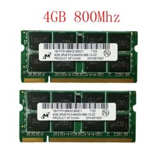 8 GB 2 x 4 GB / 2 GB DDR2 800 MHz PC2-6400S 200 PIN computer portatile RAM SODIMM per micron lotto