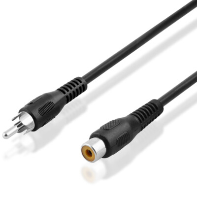 2,5m Chinch Cynch Composite Video Kabel Verlängerung 1x Cinch Stecker auf Buchse