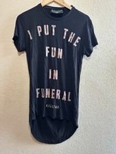 Killstar Fun In Funeral T Shirt Size S Black Open Back Gothic Alt Occult Goth