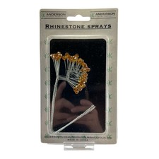 Topaz Rhinestone Sprays Anderson Floral Products NIP 12 Stems Corsage Hairpiece