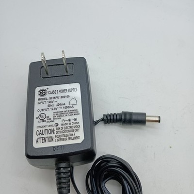 #D) UL 12V AC/DC Adapter Charger for Model: S015FU1200100 Power Supply Cord