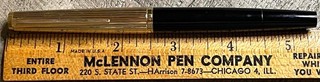 Montblanc 227 Fountain Pen with Gold Platex Cap Black Barrel 14k Extra Fine ( )