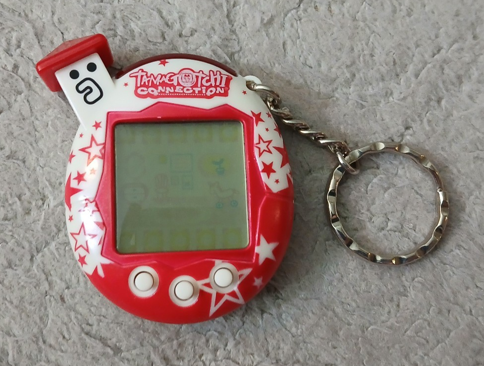 Tamagotchi Connection v5.5 Celebrity Royal Red With White Stars