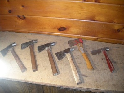 Vintage Group of User Hatchets / Brairwood, Plumb