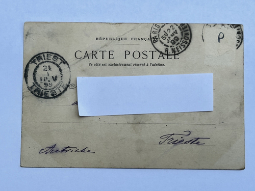 OLD POSTCARD PARIS PLACE DU CANNUSEL 1899 OLD POSTCARD - Picture 2 of 2