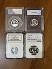 Graded Silver Washington Quarter Collection (4) PCGS PR69DCAM NGC PF69 PF68 MS65
