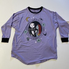 Disney Tim Burton The Nightmare Before Christmas Jack Sally Nightgown M 8-10